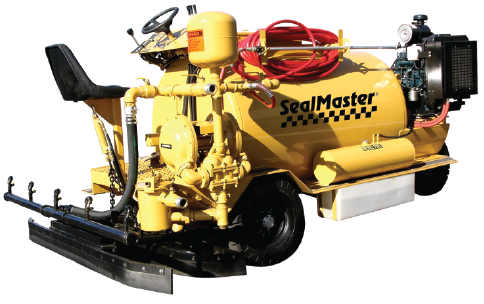 Aegis Asphalt will sealcoat your driveway with a new Sealmaster Dual application machine.