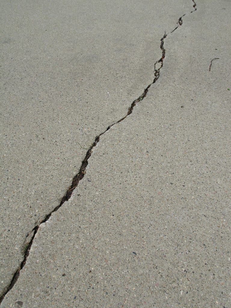 cracked asphalt