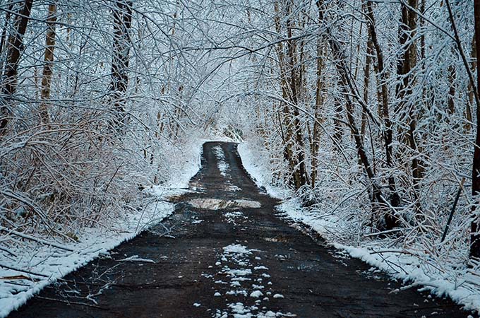 old winter road